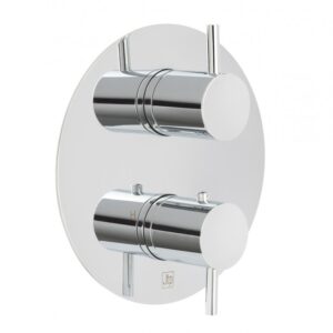 Florence Thermostatic Concealed 1 Outlet Shower Valve Round Plate