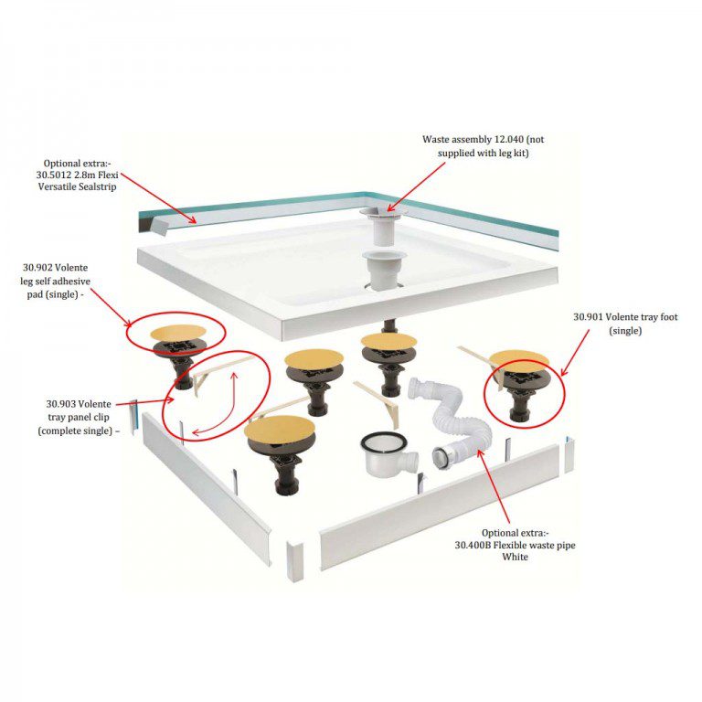 Volente Legs And Panel For Quad Trays Over 1200mm