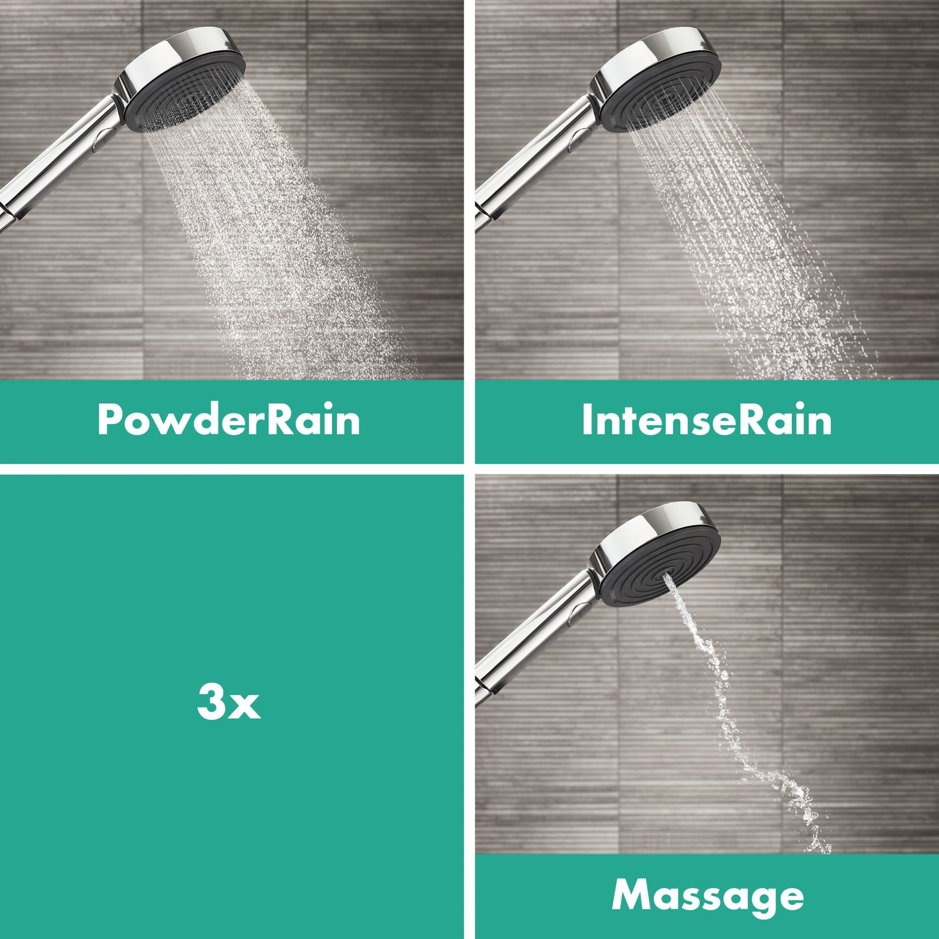 Pulsify Select S Shower set 105 3jet Relaxation with shower bar 65 cm - chrome - Image 4
