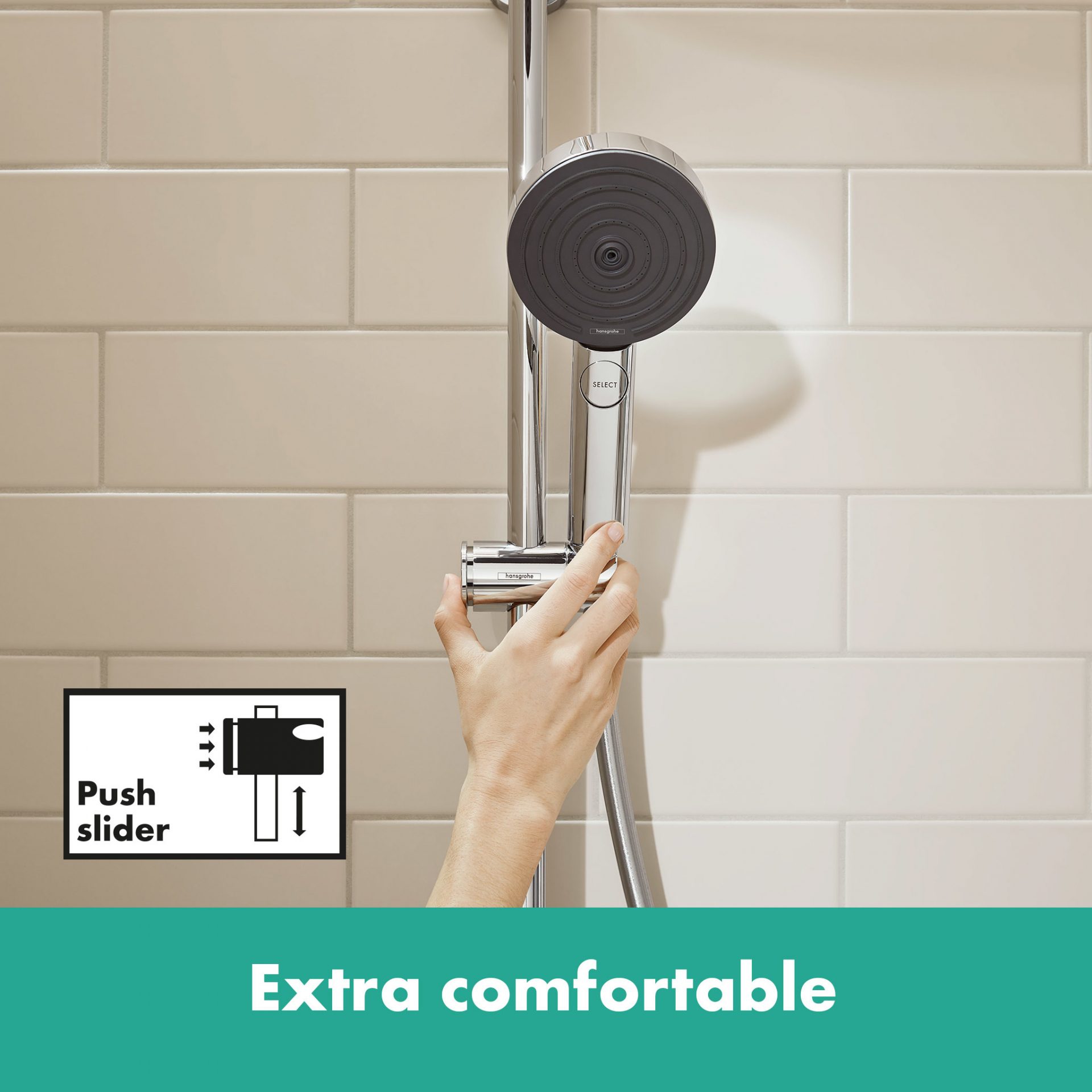 Pulsify Select S Shower set 105 3jet Relaxation with shower bar 65 cm - chrome - Image 5