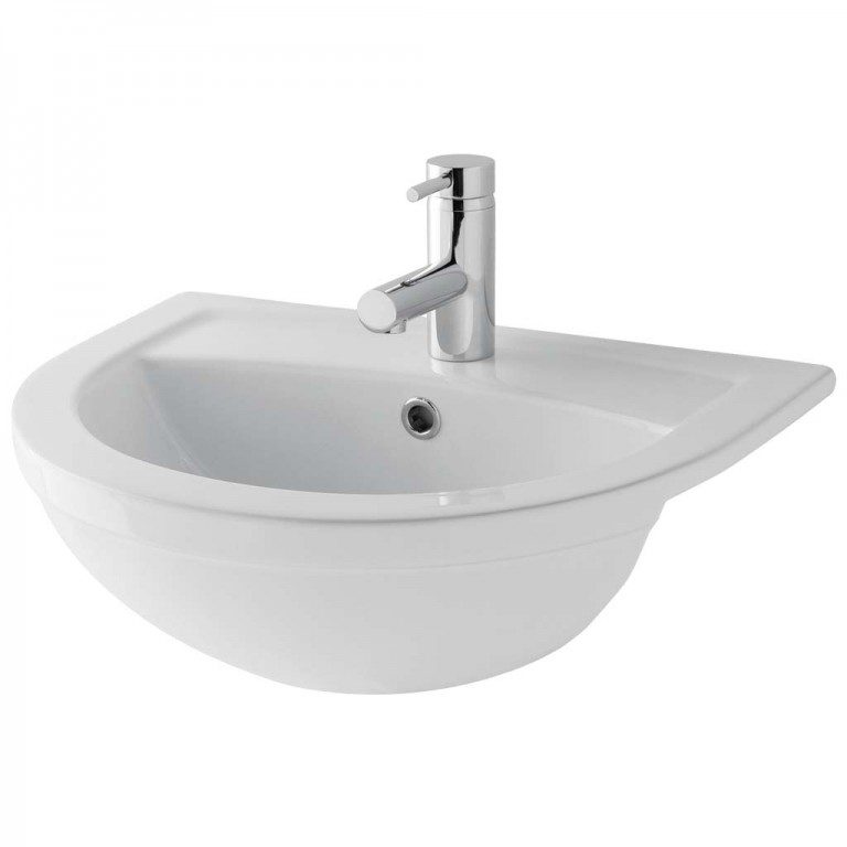 Dura Semi Recessed Basin 1 Tap Hole