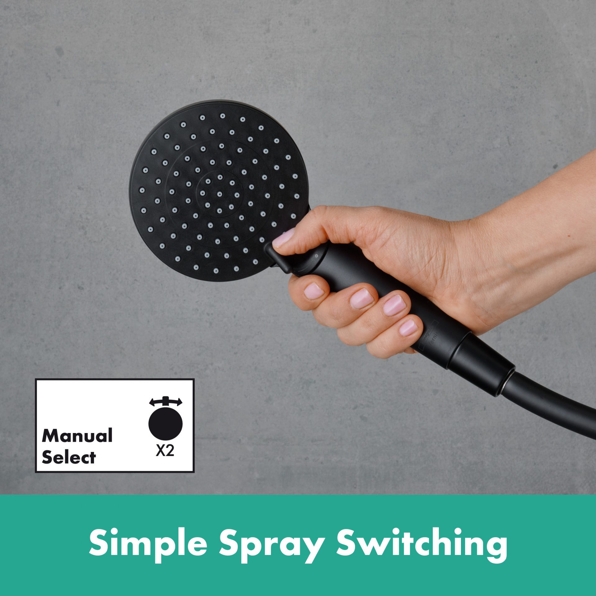 Vernis Shape Showerpipe 240 1jet with thermostat - matt black - Image 9