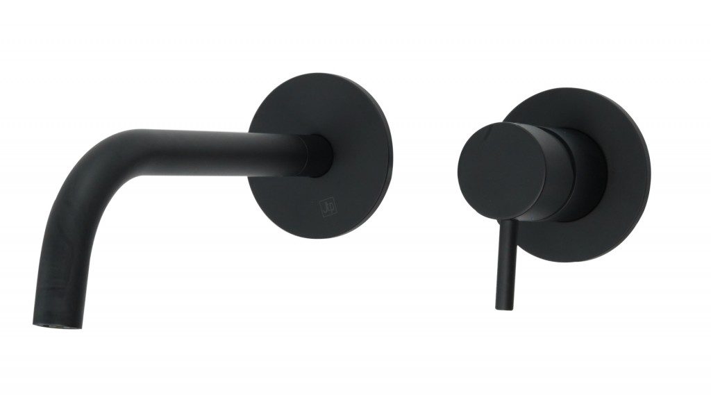 Vos Single Lever Wall Mounted Basin Mixer With 150mm Slim Spout