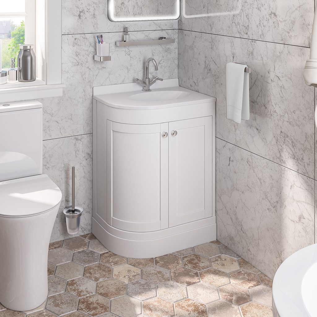 Hardwick 60cm Corner Basin Left-Hand