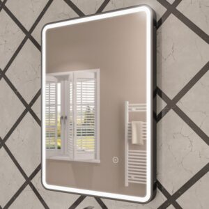 Arno 500 x 700mm LED Mirror Black Frame