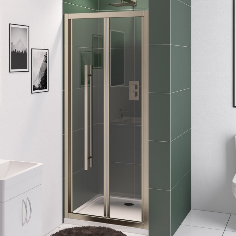 Vantage 2000 Easy Clean Bi-Fold Door 700mm Brushed Brass