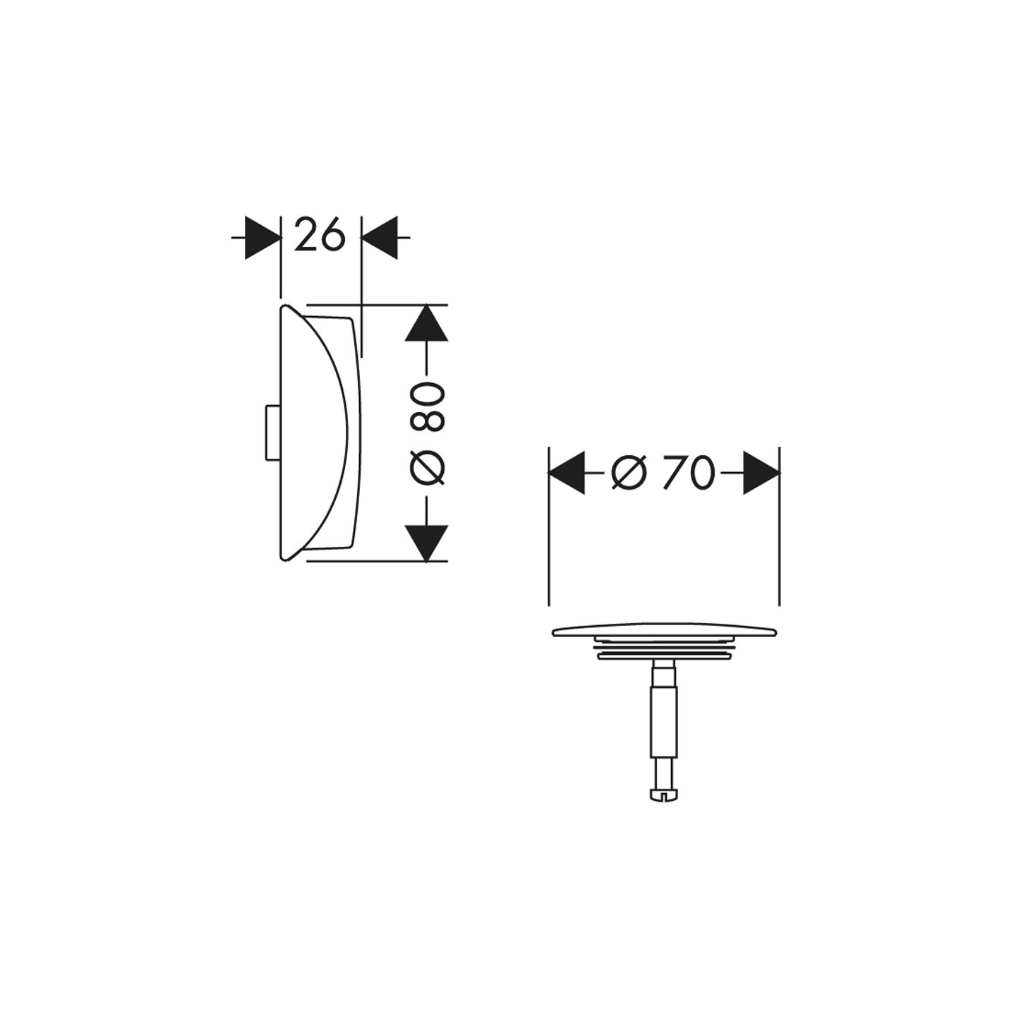 Flexaplus Finish set waste and overflow set - matt black - Image 2