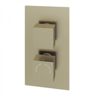 Modern Square Thermostatic Two-Way Concealed Shower Valve