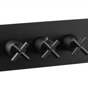 Solex Concealed 3 Option Horizontal Valve - Matt Black