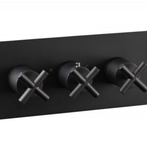 Solex Concealed 2 Option Horizontal Valve - Matt Black