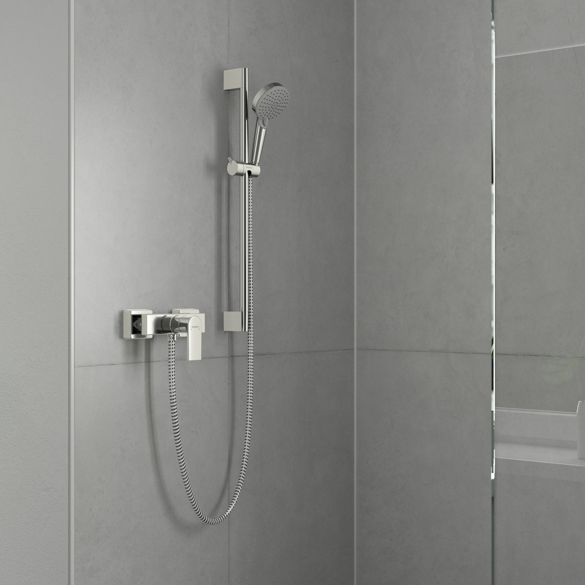 Hansgrohe Vernis Shape Single lever shower mixer for exposed installation - Image 2