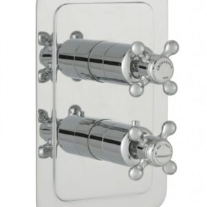 Grosvenor Cross Concealed Thermostatic 1 Outlet Valve, Vertical