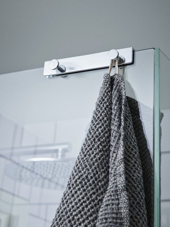 CLASSIC SHOWER DOOR & SCREEN FITTING 4 HOOK, CHROME