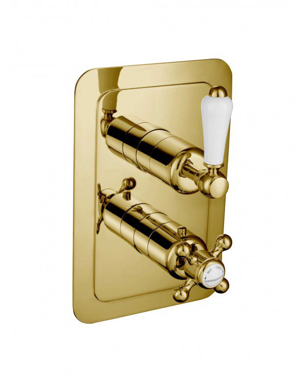 Grosvenor Lever Concealed Thermostatic 1 Outlet Valve Vertical