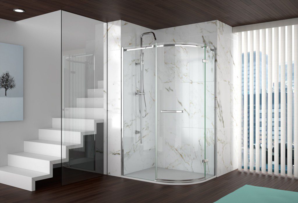 8 Series Frameless 1 Door Offset Quadrant 1200 x 800