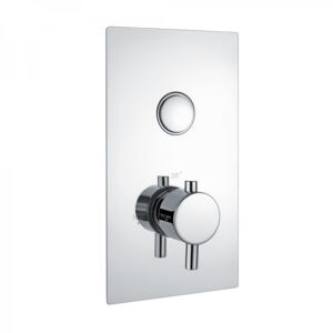 Round Concealed Thermostatic Single Push But.Shower Valve