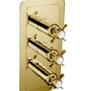 Grosvenor Pinch Concealed Thermostatic 2 Outlet Valve Vertical