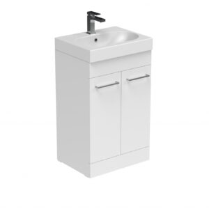 AUSTEN 50cm 2 door floor standing unit - Gloss White