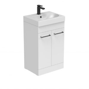 AUSTEN 50cm 2 door floor standing unit - Matte White
