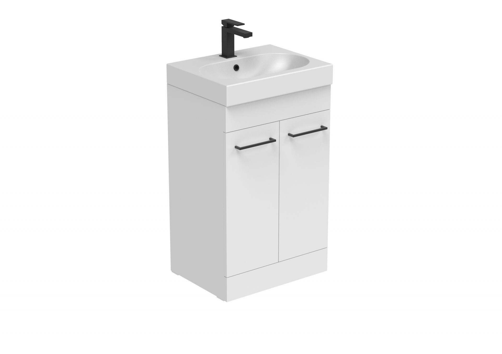 AUSTEN 50cm 2 door floor standing unit - Matte White