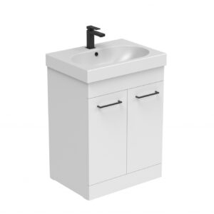 AUSTEN 60cm 2 door floor standing unit - Matte White