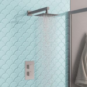 Concealed Valve, Square Show. Head & Square Show. Arm Chrome