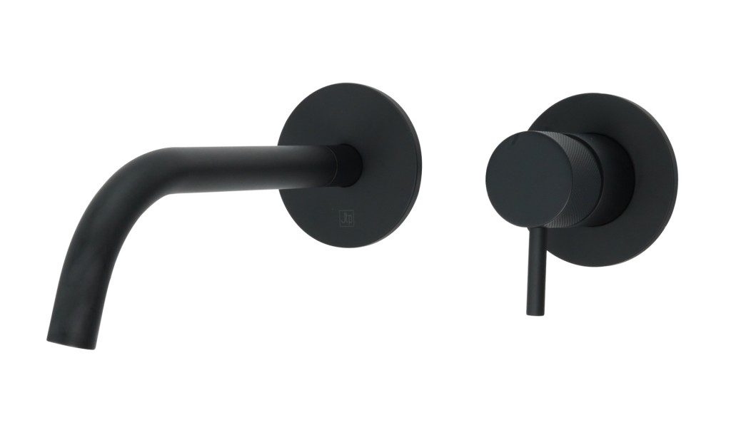 Vos Single Lever Wall Mounted Basin Mixer With 200mm Slim Spout