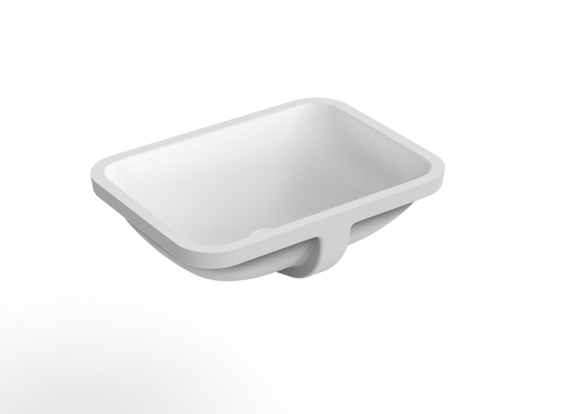 REGENCY 55x40cm undermount washbasin - Matte White