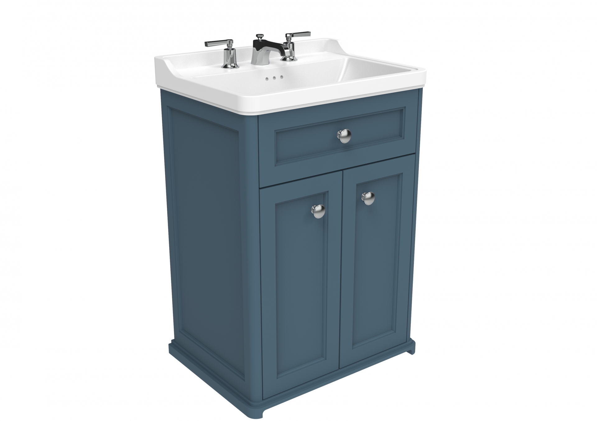 SOFIA 60cm 2 door floor standing unit - Prussian Blue