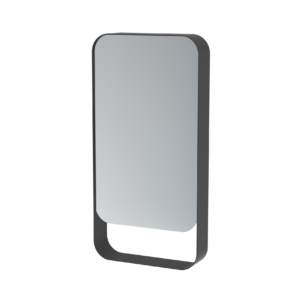 VOLATO 50cm left hand mirror cabinet - Matte Black